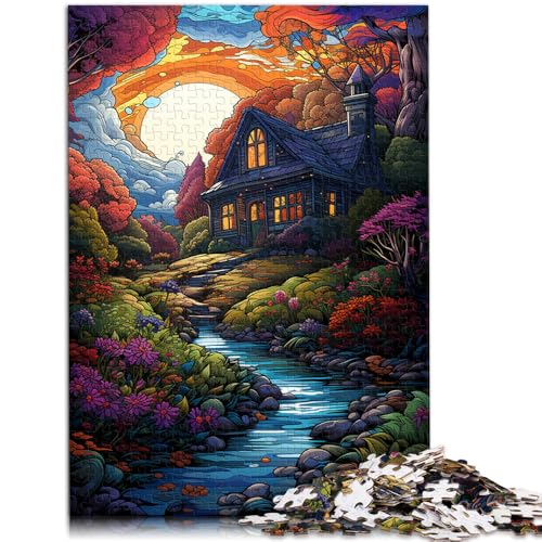 Puzzle für Erwachsene, Dschungelhütte, Puzzle für Erwachsene, 1000 Teile, 50 x 75 cm, Holzpuzzle, geeignet für Erwachsene und Kinder ab 14 Jahren, Spielzeug, Wanddekoration von BBVNFLIR