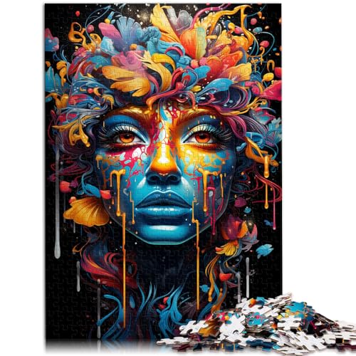 Puzzle für Erwachsene, Frau, Malerei, Kunst, 1000 Teile, 50 x 75 cm, Holzpuzzle für Erwachsene und Kinder ab 14 Jahren, Spielspielzeug für Erwachsene, Familienpuzzle, Geschenk von BBVNFLIR