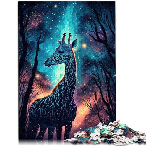 Puzzle für Erwachsene, Giraffe, Neon, 1000 Teile, Puzzle 50 x 75 cm, Holzpuzzle für Erwachsene und Kinder ab 14 Jahren, tolle Geschenke und Spielzeuge von BBVNFLIR