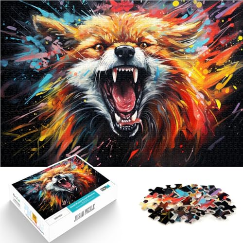 Puzzle für Erwachsene, Grumpy Fox, 1000 Teile, Puzzle, Lernspiele, 50 x 75 cm, Holzpuzzle für Erwachsene und Kinder, Lernspiel für Erwachsene und Kinder von BBVNFLIR