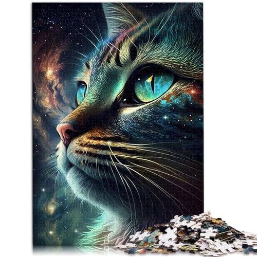 Puzzle für Erwachsene, Interstellar Kitties, 1000 Teile, 50 x 75 cm, Holzpuzzle für Erwachsene und Kinder ab 14 Jahren, Lernspiele für Erwachsene und Kinder von BBVNFLIR