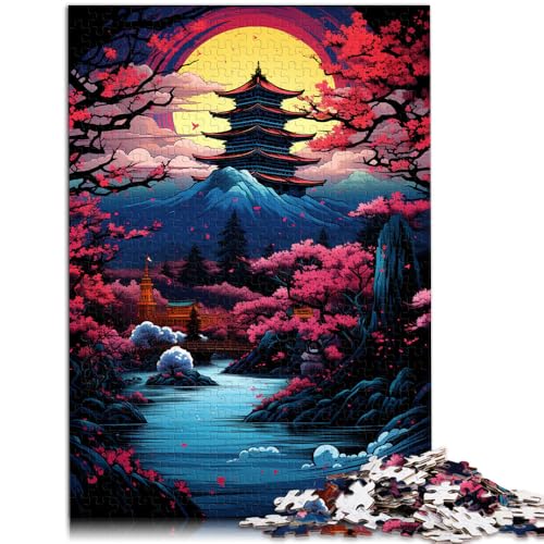 Puzzle für Erwachsene, Kunst- und Landschaftspuzzle im japanischen Stil, 1000 Teile, 50 x 75 cm, Holzpuzzle für Erwachsene und Kinder, Lernspiel von BBVNFLIR