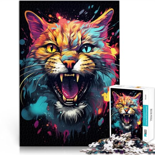 Puzzle für Erwachsene, Luchs, 1000-teiliges Puzzle, 50 x 75 cm, Holzpuzzle für Erwachsene und Kinder, entspannendes geistiges Lernspielzeug von BBVNFLIR