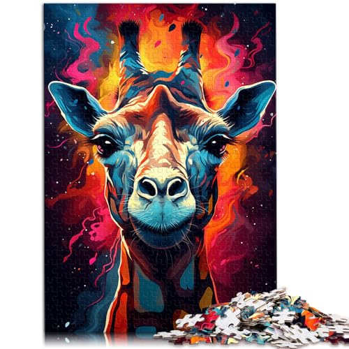 Puzzle für Erwachsene, Malerei, Kunst, Giraffe, Puzzles für Erwachsene, 1000 Puzzle-Spielzeug, 50 x 75 cm, s für Erwachsene und Kinder ab 14 Jahren, Spiele, Spielzeug, Geschenk von BBVNFLIR