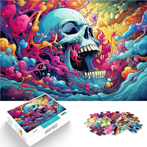 Puzzle für Erwachsene, Monster auf Buntem Hintergrund, 1000-teiliges Puzzlespiel, 50 x 75 cm, Holzpuzzle für Erwachsene und Familien, tolles Geschenk für Erwachsene und Kinder von BBVNFLIR