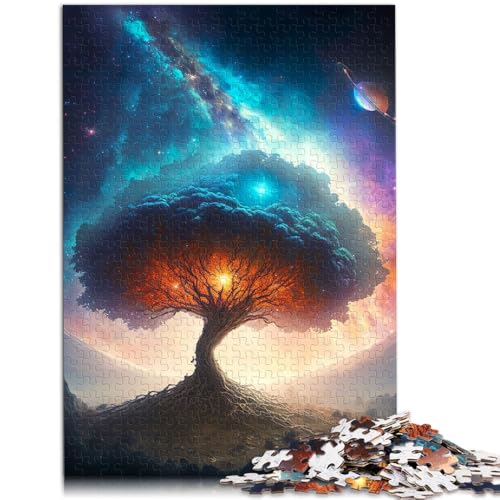 Puzzle für Erwachsene, Mystischer Weltraumbaum, Puzzle 1000 Teile, 50 x 75 cm, Holzpuzzle für Erwachsene und Kinder ab 14 Jahren, Spielzeug-Wanddekoration von BBVNFLIR