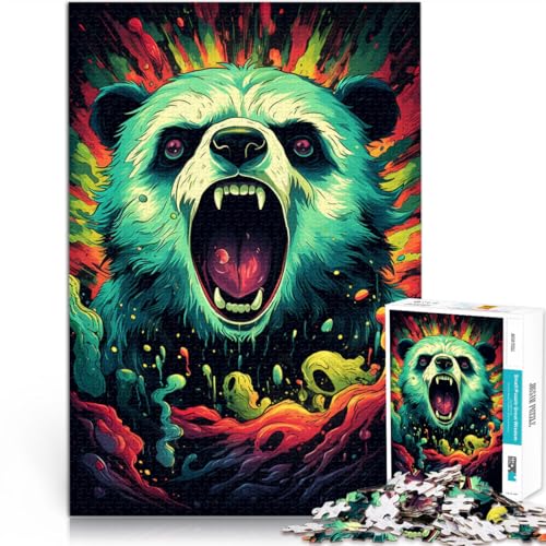 Puzzle für Erwachsene, Panda, 1000 Teile, Puzzle für Erwachsene, Geschenke, 50 x 75 cm, Holzpuzzle für Erwachsene und Kinder, Lernspiele für zu Hause, DIY-Spielzeug von BBVNFLIR