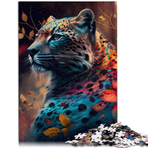 Puzzle für Erwachsene, Regenbogen-Leopard, 1000 Teile, Puzzle für Erwachsene, 50 x 75 cm, Holzpuzzle für Erwachsene, Familien-Lernspiele, Heimdekorationspuzzle. von BBVNFLIR