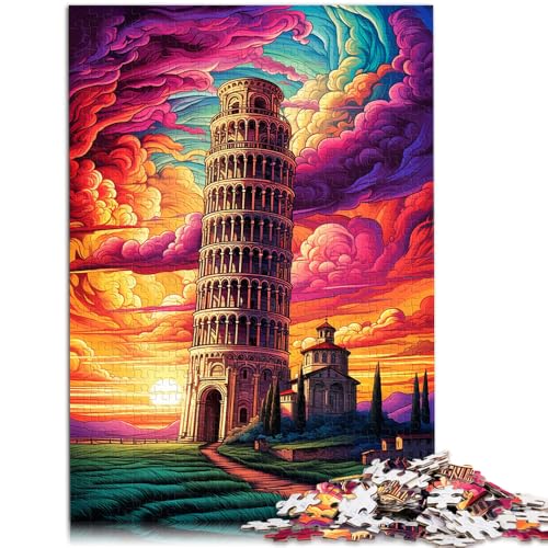 Puzzle für Erwachsene, Schiefer Turm von Pisa, Italien, Puzzle für Erwachsene, 1000 Teile, 50 x 75 cm, Holzpuzzle für Erwachsene und Kinder ab 14 Jahren, Spielzeug-Wanddekoration von BBVNFLIR