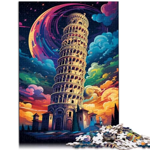 Puzzle für Erwachsene, Schiefer Turm von Pisa, Italien. Puzzle für Erwachsene, 1000 Teile, 50 x 75 cm, Holzpuzzle für Erwachsene und Kinder ab 14 Jahren, Familienaktivität von BBVNFLIR