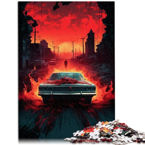 Puzzle für Erwachsene, Supernatural-Auto für Erwachsene, 1000-teiliges Puzzle, 50 x 75 cm, Holzpuzzle für Erwachsene und Kinder ab 14 Jahren, Lernspiel von BBVNFLIR