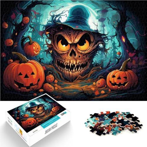 Puzzle für Erwachsene, Teenager, Halloween-Fantasie-Kürbis, 1000-teiliges Puzzle für Erwachsene, 50 x 75 cm, Holzpuzzle für Teenager und Kinder, Lernspiel, Herausforderungsspielzeug von BBVNFLIR