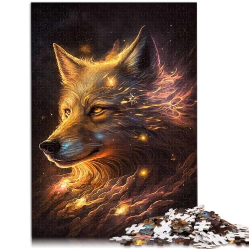 Puzzle für Erwachsene, Wolf, 1000 Teile, Puzzle für Erwachsene und Kinder, 50 x 75 cm, Holzpuzzle, für Teenager, Kinder, Lernspielzeug, Familienspiele von BBVNFLIR