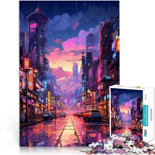 Puzzle für Erwachsene, japanische Straße, 1000-teiliges Puzzle, Lernspiele, 50 x 75 cm, Holzpuzzle für Erwachsene und Kinder ab 14 Jahren, Entspannungspuzzlespiele von BBVNFLIR