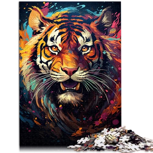 Puzzle für Erwachsene, majestätisches Tigergemälde, lustiges Puzzle für Erwachsene, 1000 Teile, 50 x 75 cm, Holzpuzzle, für Kinder ab 14 Jahren, tolle Geschenke und Spielzeuge von BBVNFLIR