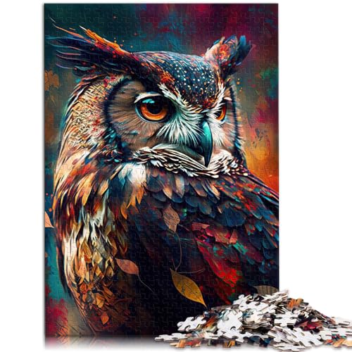 Puzzle für Erwachsene Eule Tier Puzzle 1000 Teile für Erwachsene 50x75cm Holzpuzzle für Kinder ab 14 Jahren Spaß bei Aktivitäten zu Hause, Geburtstagsgeschenk, Reisegeschenke, von BBVNFLIR