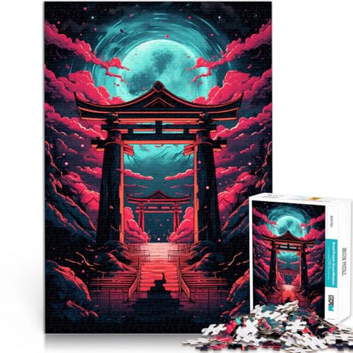 Puzzle für Erwachsene Japanisches Torii-Tor-Puzzle 1000 Teile 50x75cm Holzpuzzle Geeignet für Erwachsene und Kinder ab 14 Jahren Spiele Spielzeug Geschenk von BBVNFLIR