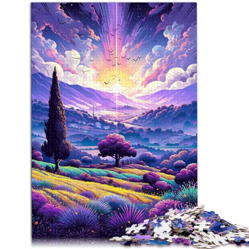 Puzzle für Erwachsene Lavendelfelder in der Provence, Frankreich Puzzle 1000 Teile für Erwachsene 50x75cm Geeignet für Erwachsene und Jugendliche ab 14 Jahren Spielzeug-Wanddekoration von BBVNFLIR