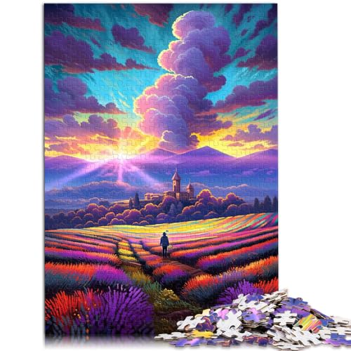 Puzzle für Erwachsene Lavendelfelder in der Provence, Frankreich Puzzle für Erwachsene 1000 Teile 50x75cm Holzpuzzle Teenager und Kinder Spiele Spielzeug Geschenk von BBVNFLIR