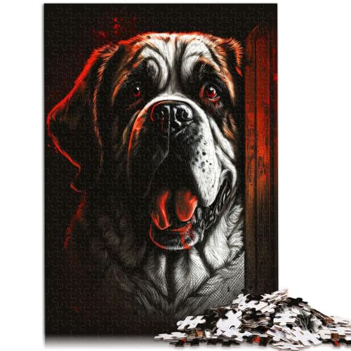 Puzzle für Erwachsene Mad Dog Puzzle 1000 Teile für Erwachsene 50x75cm Holzpuzzle für Erwachsene und Kinder ab 14 Jahren Lernspielzeug von BBVNFLIR