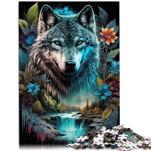 Puzzle für Erwachsene Mandala Dschungel Wolf Puzzle für Erwachsene 1000 Teile 50x75cm Holzpuzzle für Erwachsene und Kinder ab 14 Jahren Puzzlespiele Spielzeug Geschenk von BBVNFLIR