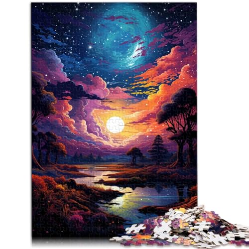 Puzzle für Erwachsene Sternenhimmel Nachtansicht 1000 Teile Puzzle Lernspiele 50x75cm Holzpuzzle für Erwachsene und Kinder ab 14 Jahren Spiele Spielzeug Geschenk von BBVNFLIR