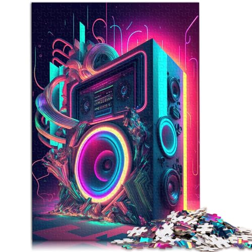 Puzzle für Erwachsene und Kinder, Live-Musik, Neon-Puzzle, 1000 Teile, 50 x 75 cm, Holzpuzzle für Erwachsene und Kinder ab 14 Jahren, Entspannungs-Puzzlespiele von BBVNFLIR