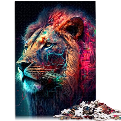 Puzzle für Erwachsene und Kinder, Löwen-Puzzle, 1000 Teile, 50 x 75 cm, Holzpuzzle für Erwachsene und Jugendliche ab 14 Jahren, anspruchsvoll, Aber unterhaltsam und humorvoll von BBVNFLIR