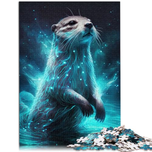 Puzzle für Erwachsene und Kinder, Otter, Neon, für Erwachsene, 1000 Teile, 50 x 75 cm, Holzpuzzle für Erwachsene und Kinder ab 14 Jahren, Spiele, Spielzeug, Geschenk von BBVNFLIR