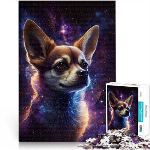 Puzzle für Erwachsene und Kinder, Tier-Puzzle Husky, 1000 Teile, 50 x 75 cm, Holzpuzzle, geeignet für Erwachsene und Kinder ab 14 Jahren, Spielzeug, Wanddekoration von BBVNFLIR