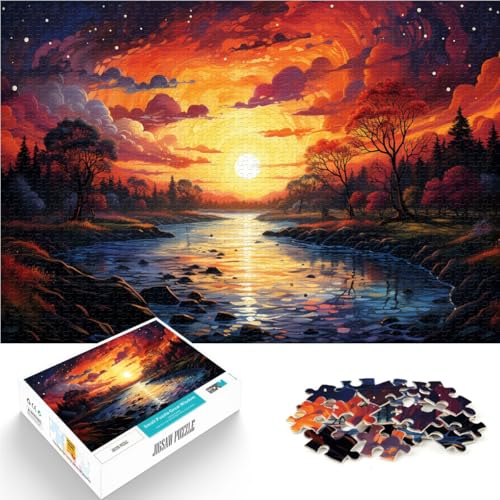 Puzzle für Erwachsene und Kinder „Wunder unter dem Sonnenuntergang“, 1000 Teile, 50 x 75 cm, Holzpuzzle für Erwachsene und Kinder, anspruchsvolles Spielpuzzle von BBVNFLIR