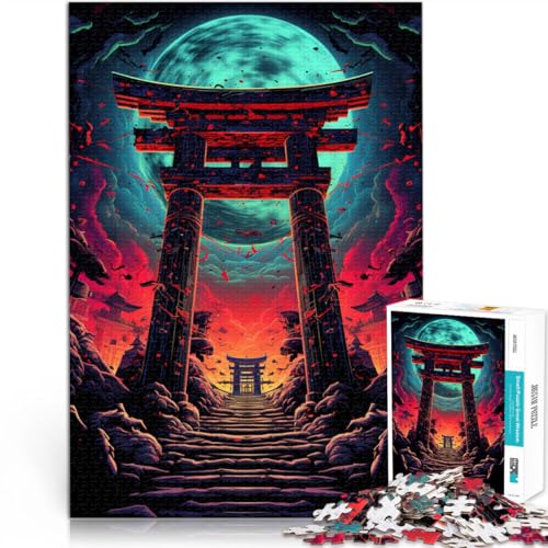 Puzzle für Erwachsene und Kinder Japanisches Torii-Tor-Puzzle 1000 Teile für Erwachsene 50 x 75 cm Geeignet für Erwachsene und Kinder ab 14 Jahren Spielzeug-Wanddekoration von BBVNFLIR