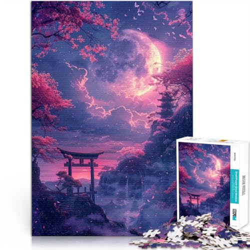 Puzzle für Erwachsene und Kinder Japanisches Torii-Tor Puzzle für Erwachsene 1000 50x75cm Holzpuzzle für Erwachsene und Kinder ab 14 Jahren Heimdekoration von BBVNFLIR