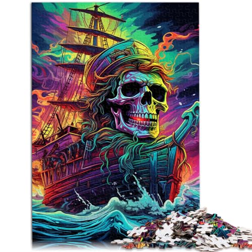 Puzzle für Erwachsene: Totenkopf-Piratenschiff-Puzzle, 1000 Teile, 50 x 75 cm, Holzpuzzle für Erwachsene und Kinder, Lernspiele, Heimdekorationspuzzle. von BBVNFLIR