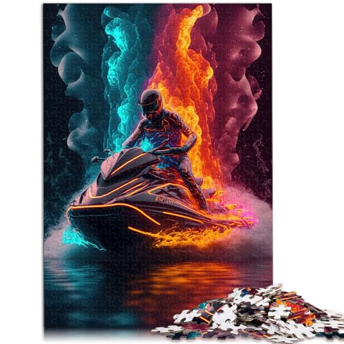 Puzzle für Jetski, 1000-teiliges Puzzle für Erwachsene und Kinder, 50 x 75 cm, Holzpuzzle für Erwachsene und Kinder ab 14 Jahren, Geschenke für Freunde und Familie von BBVNFLIR