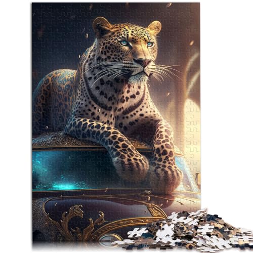 Puzzle für Kinder Leopard Oldtimer-Puzzle für Erwachsene 1000 Teile 50x75cm Holzpuzzle Geeignet für Kinder ab 14 Jahren Spielzeug-Wanddekoration von BBVNFLIR