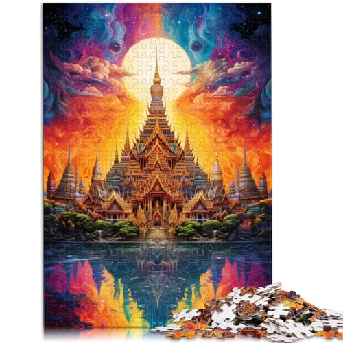 Puzzle für den Großen Palast von Thailand, 1000-teiliges Puzzlespiel, 50 x 75 cm, Holzpuzzle für Erwachsene und Kinder ab 14 Jahren, Denkspiel von BBVNFLIR