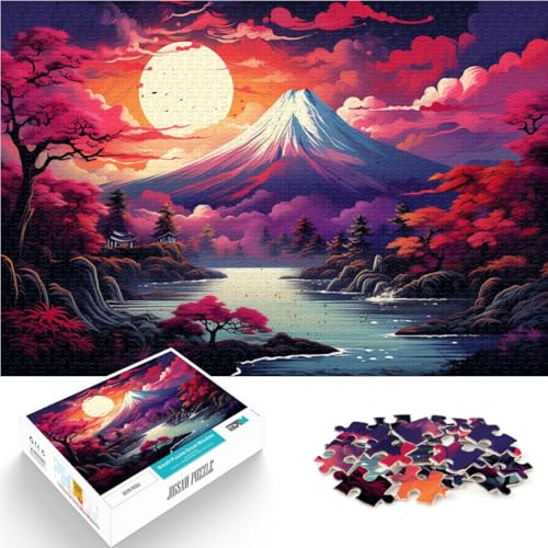 Puzzle japanische Kunstlandschaft Puzzle 1000 Teile 50x75cm Holzpuzzle für Erwachsene und Kinder ab 14 Jahren Lernspielzeug von BBVNFLIR