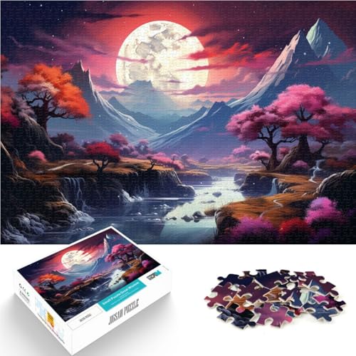 Puzzle japanische Kunstlandschaft Puzzle für Erwachsene 1000 Teile 50x75cm Holzpuzzle für Erwachsene und Familien Spaß bei Heimaktivitäten, Geburtstagsgeschenk, Reisegeschenk, von BBVNFLIR