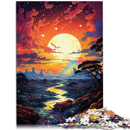 Puzzles für Erwachsene, magischer bunter Himmel, Puzzles für Erwachsene, 1000 Teile, 50 x 75 cm, für Erwachsene und Kinder ab 14 Jahren, Lernspiele für Erwachsene und Kinder von BBVNFLIR