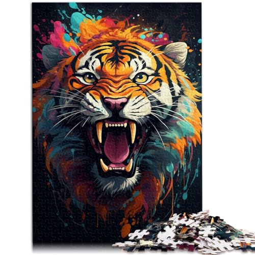 Puzzles für Erwachsene majestätisches Gemälde Tiger Puzzles für Erwachsene 1000 50x75cm Holzpuzzle für Erwachsene & Kinder als Geschenk für die ganze Familie und die von BBVNFLIR