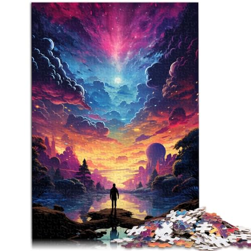 Puzzles für Erwachsene und Teenager, magischer bunter Himmel, Puzzle für Erwachsene, 1000 Teile, 50 x 75 cm, für Erwachsene und Kinder ab 14 Jahren, Spielzeug, Wanddekoration von BBVNFLIR