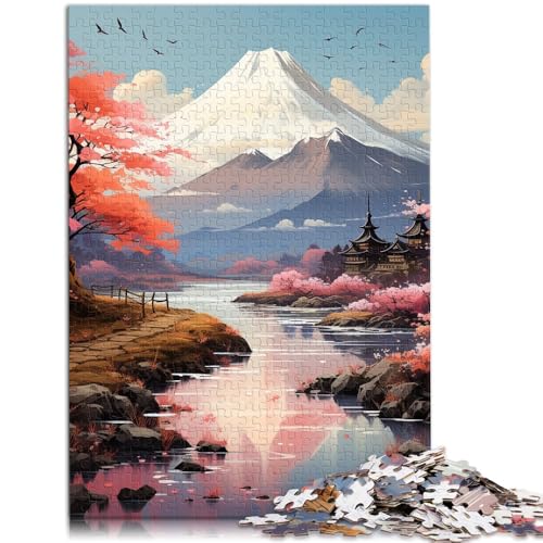 Puzzles für Japan, Berg Fuji, 1000 Teile, 50 x 75 cm, Holzpuzzle für Erwachsene und Kinder ab 14 Jahren, entspannendes, geistiges Lernspielzeug von BBVNFLIR