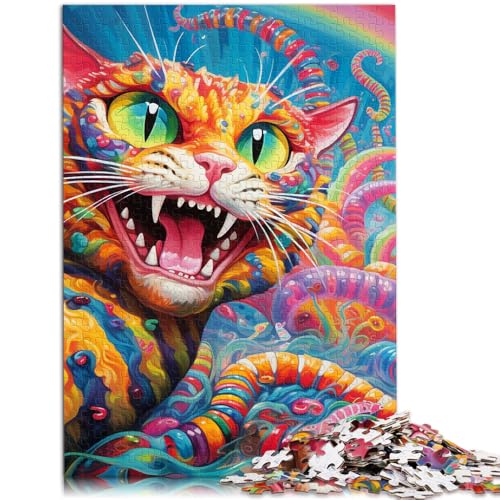 Puzzles für Magic Art Cat Puzzles 1000 Teile 50x75cm Holzpuzzle Geeignet für Erwachsene und Kinder ab 14 Jahren Geburtstagsgeschenk, Geschenke für Erwachsene von BBVNFLIR