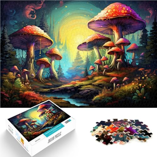 Puzzles für geheimnisvolle Bunte Pilze, 1000-teiliges Puzzle, 50 x 75 cm, Holzpuzzle für Erwachsene und Jugendliche, Lernspiele, Heimdekorationspuzzle. von BBVNFLIR