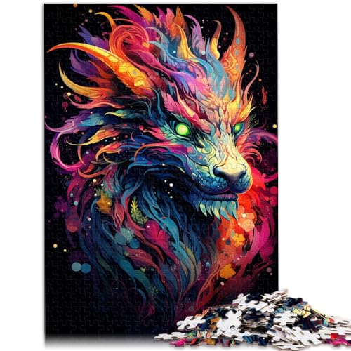 Puzzles majestätisches Gemälde Drachen Puzzle 1000 Teile für Erwachsene 50x75cm Holzpuzzle für Erwachsene und Kinder Heimdekoration Puzzle Spielzeug von BBVNFLIR