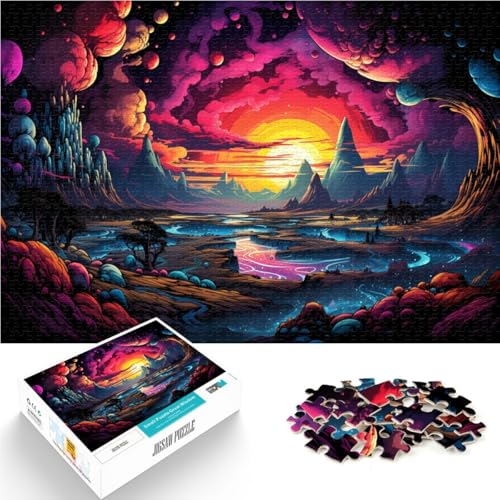 Spielzeug Puzzle Lernspiele Mysteriöse Landschaft Puzzle 1000 Teile Erwachsenenpuzzle 50x75cm Holzpuzzle für Jugendliche und Erwachsene Lernspielzeug von BBVNFLIR