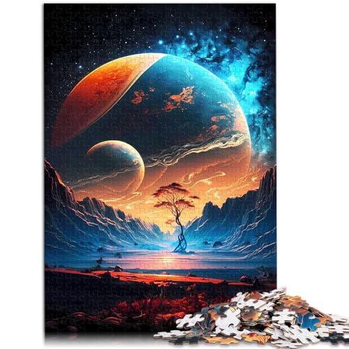 Spielzeug Puzzle Lernspiele Neues Puzzle für Erwachsene mit der Erde, dem Universum und dem Kosmos, 1000 Teile, 50 x 75 cm, Holzpuzzle für Erwachsene und Kinder, Lernspielzeug von BBVNFLIR