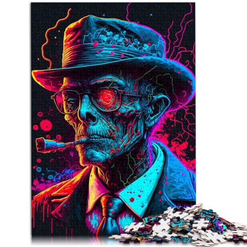 Spielzeug Puzzle Lernspiele Zombie-Gangster Rauchen 1000-teiliges Puzzle für Erwachsene 50 x 75 cm Holzpuzzle für Erwachsene und Kinder ab 14 Jahren zum Stressabbau von BBVNFLIR