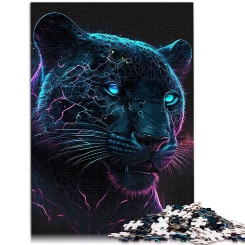 Spielzeug Puzzles Lernspiele Leoparden-Puzzle 1000 Teile 50x75cm Holzpuzzle geeignet für Erwachsene Dekomprimierendes geistiges Lernspielzeug von BBVNFLIR